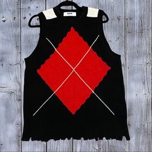 MSGM destroyed sweater vest